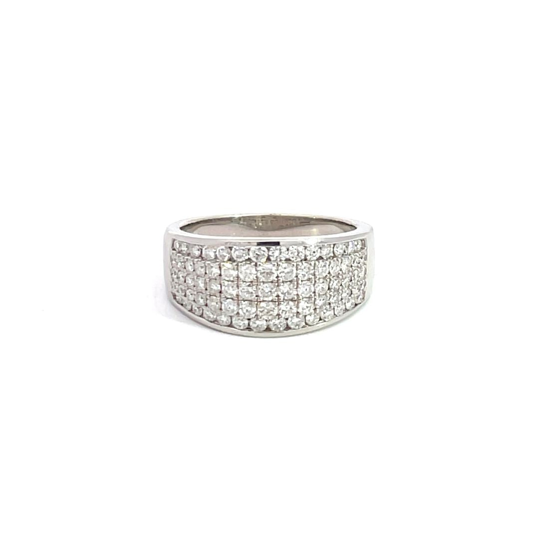 5 row Diamond set ring TDW=1.03ct