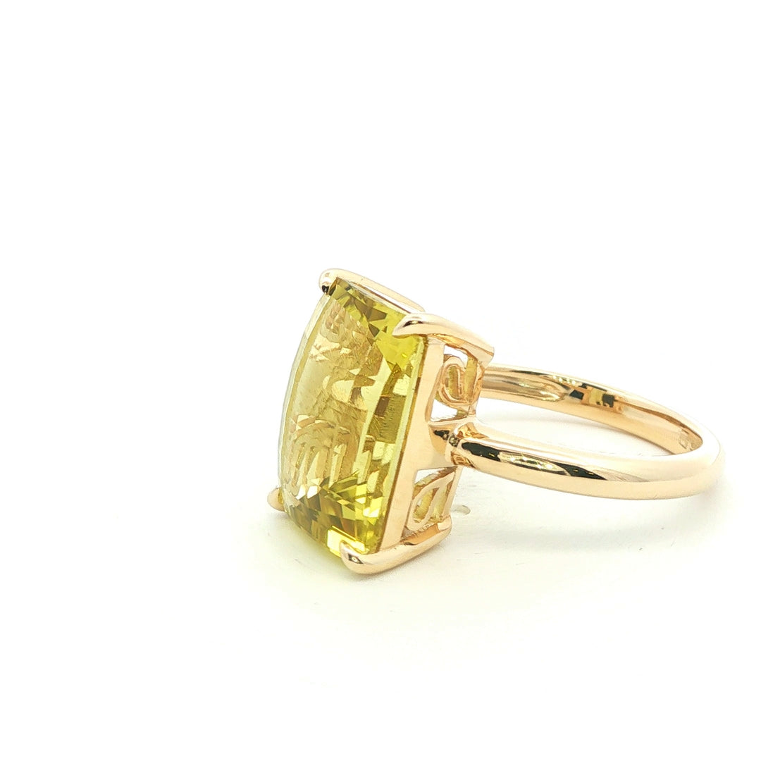 7.5ct Lemon Quartz set in 9ct Yellow Gold
