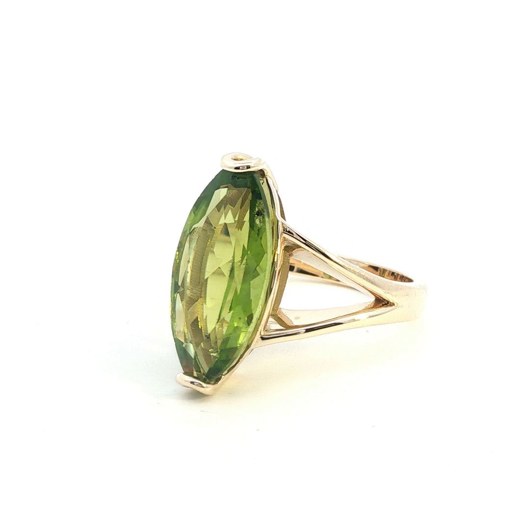 5.65ct Marquise Peridot set in 9ct Yellow Gold