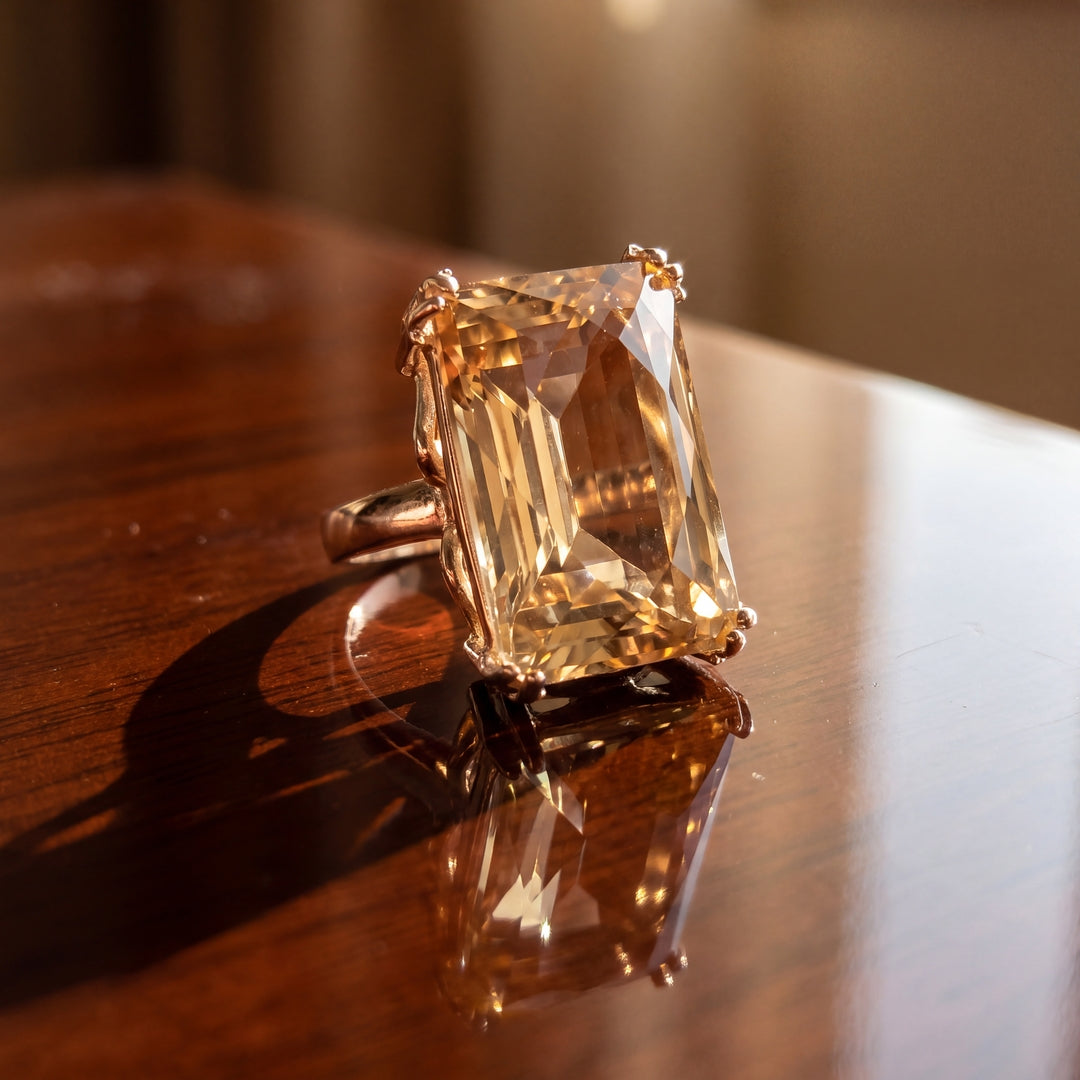 33.26ct Citrine Dress Ring
