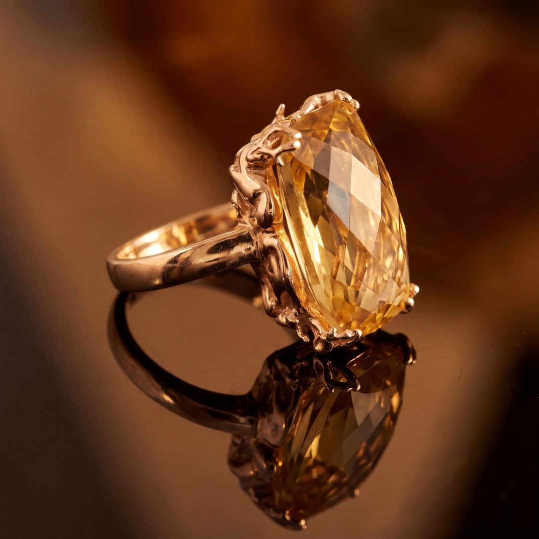 33.26ct Citrine Dress Ring