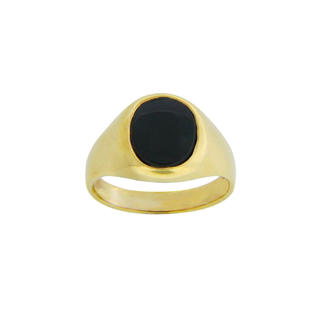 Oval Onyx Signet Ring