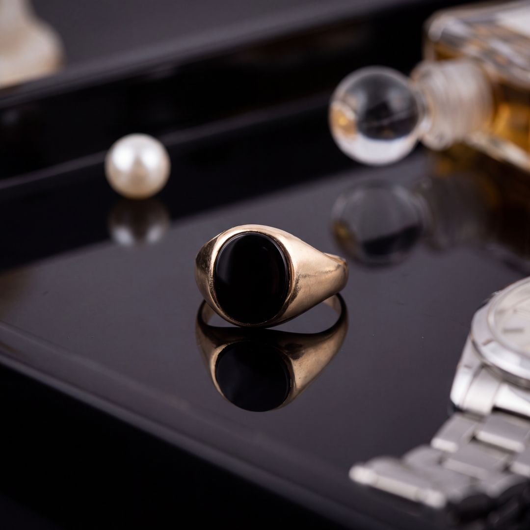 Oval Onyx Signet Ring
