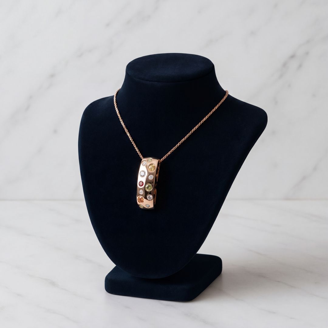 Yellow Gold Multi Gem Pendant