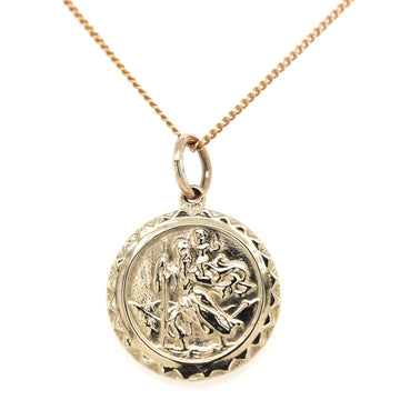 Yellow Gold New Zealand Made Double Sided St Christopher