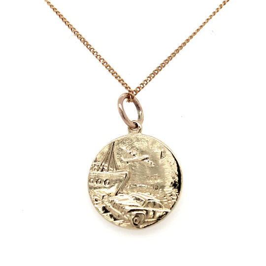 Yellow Gold New Zealand Made Double Sided St Christopher