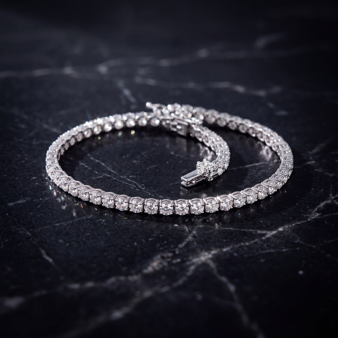 Lab Grown Diamond Tennis Bracelet TDW=3.04ct