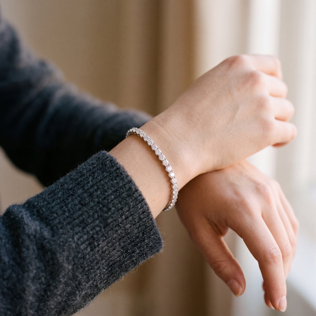 Lab Grown Diamond Tennis Bracelet TDW=3.04ct