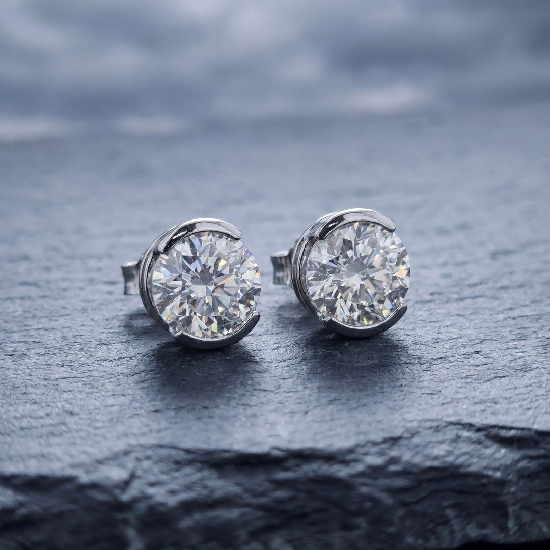Diamond Studs TDW=2.09ct D/E VS2