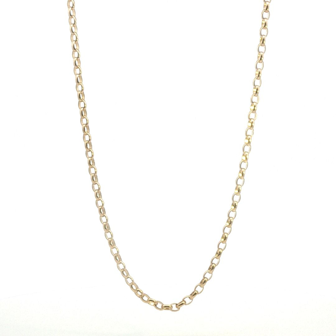 9ct Yellow Gold BO2 Belcher chain 50cm