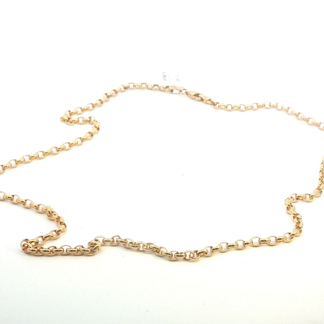 9ct Yellow Gold BO2 Belcher chain 50cm