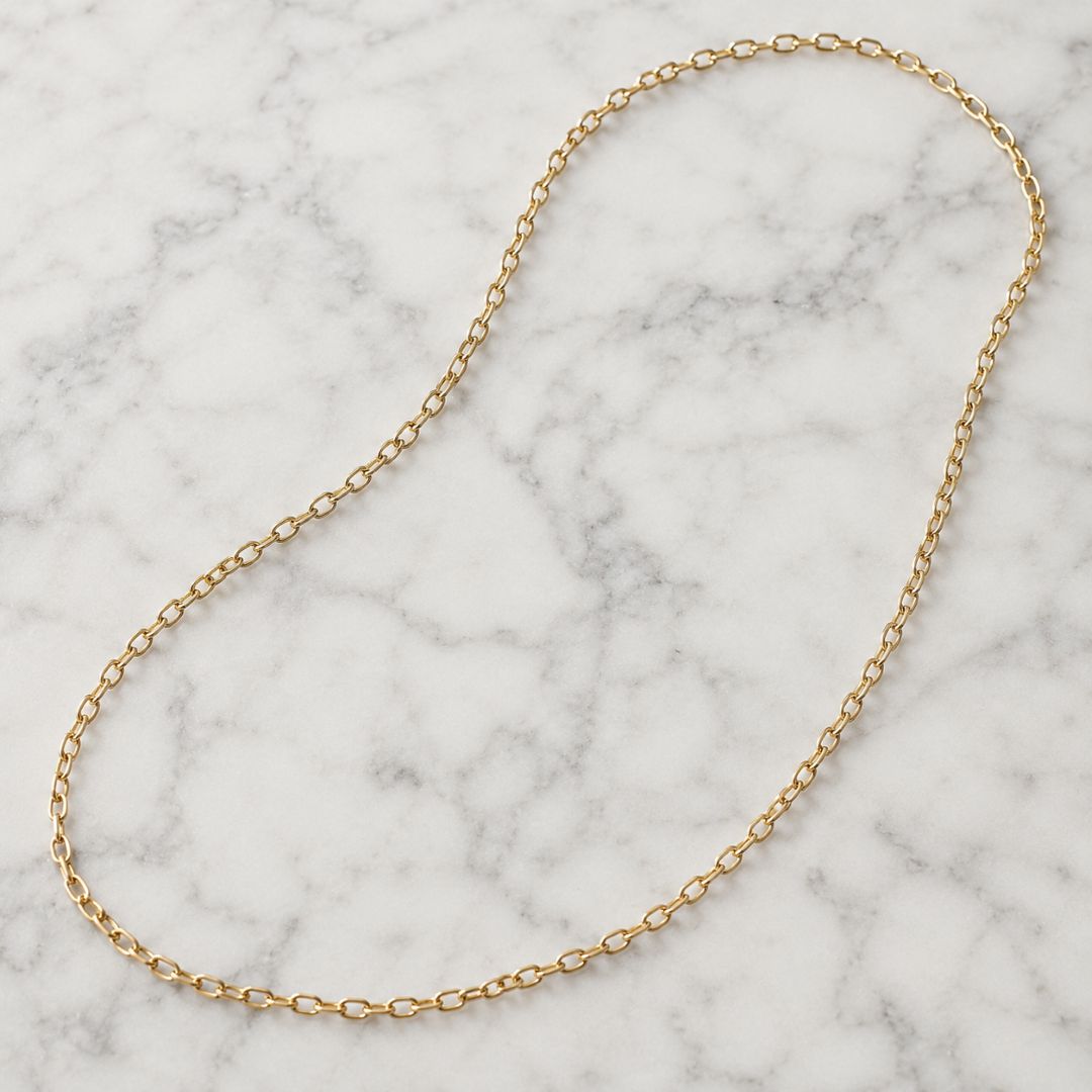 9ct Yellow Gold BO1 Belcher Chain 40cm