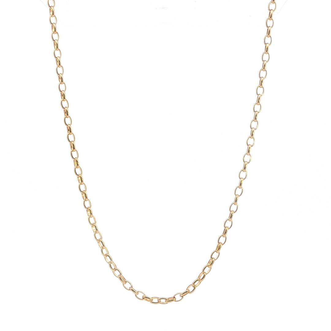 9ct Yellow Gold BO1 Belcher Chain 40cm