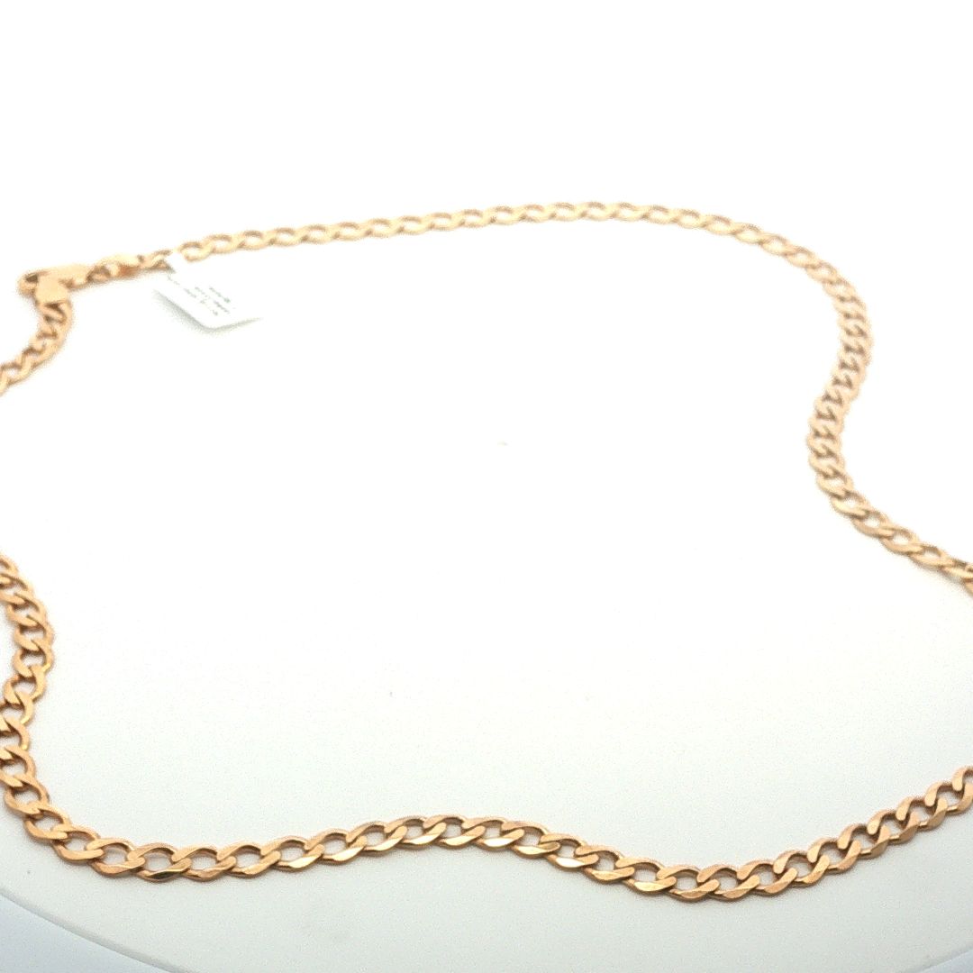 9ct Yellow Gold Open Curb 51cm