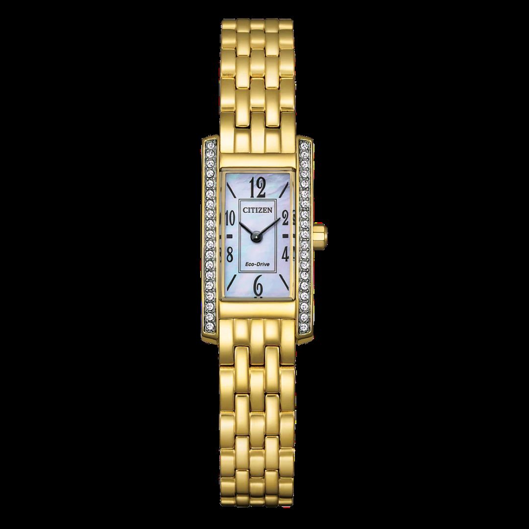Gold plated CZ set Citizen eco-drive