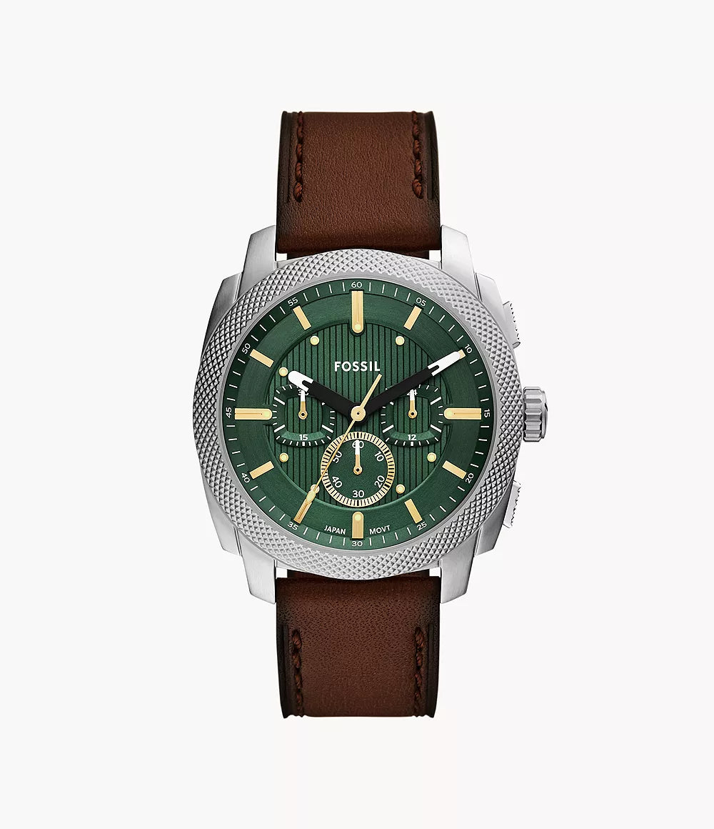Fossil Machine 44mm Chronograph Brown Leather Watch