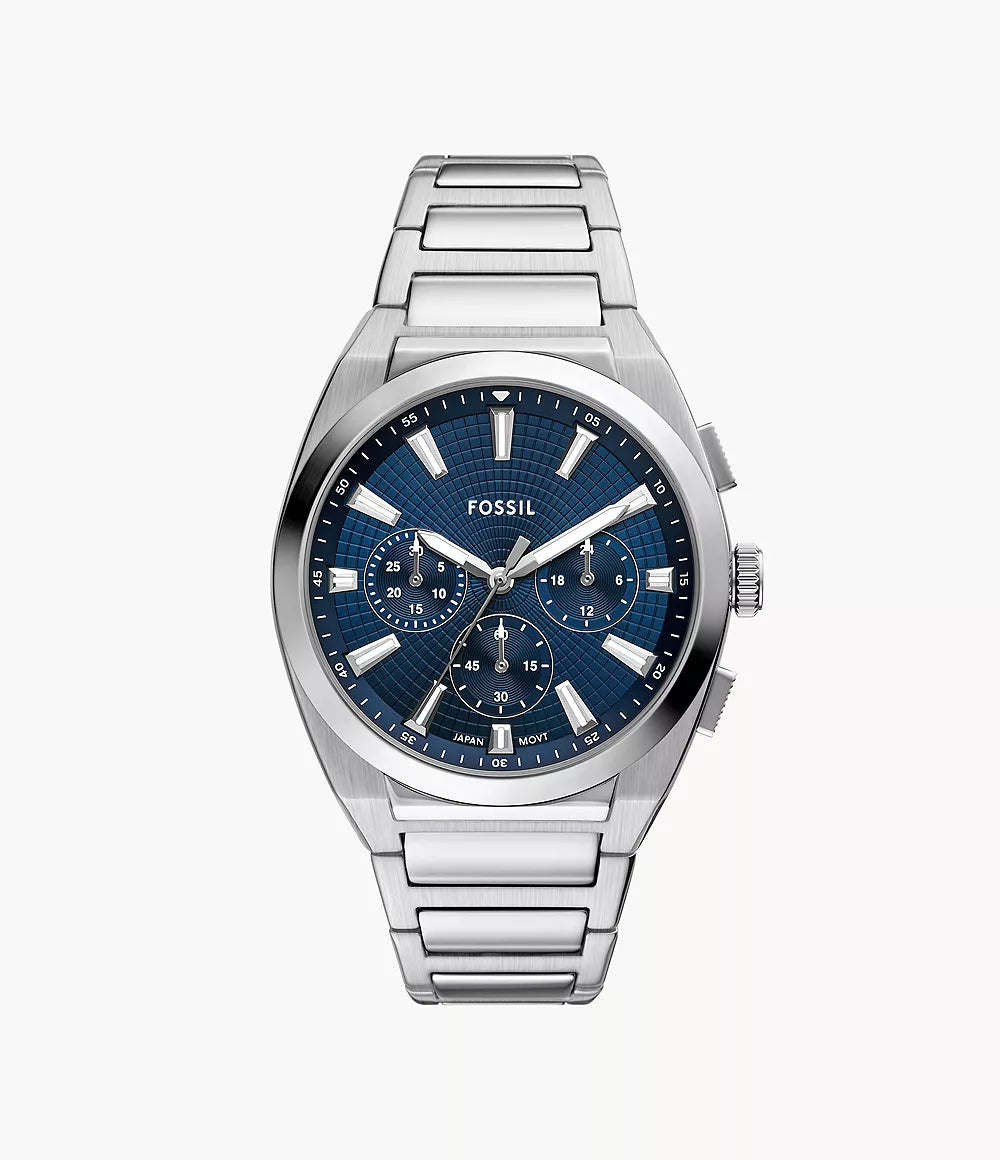 Fossil Everett 44mm Chronograph Stainless Steel Watch