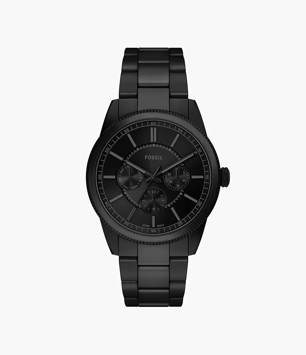 Fossil Pearson 42mm Multifunction Black Stainless Steel Watch