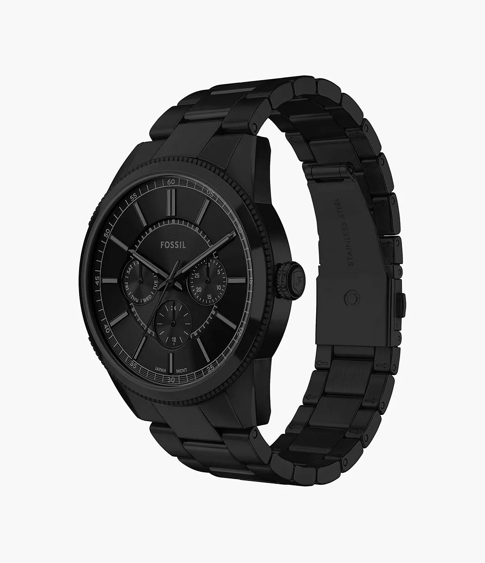 Fossil Pearson 42mm Multifunction Black Stainless Steel Watch