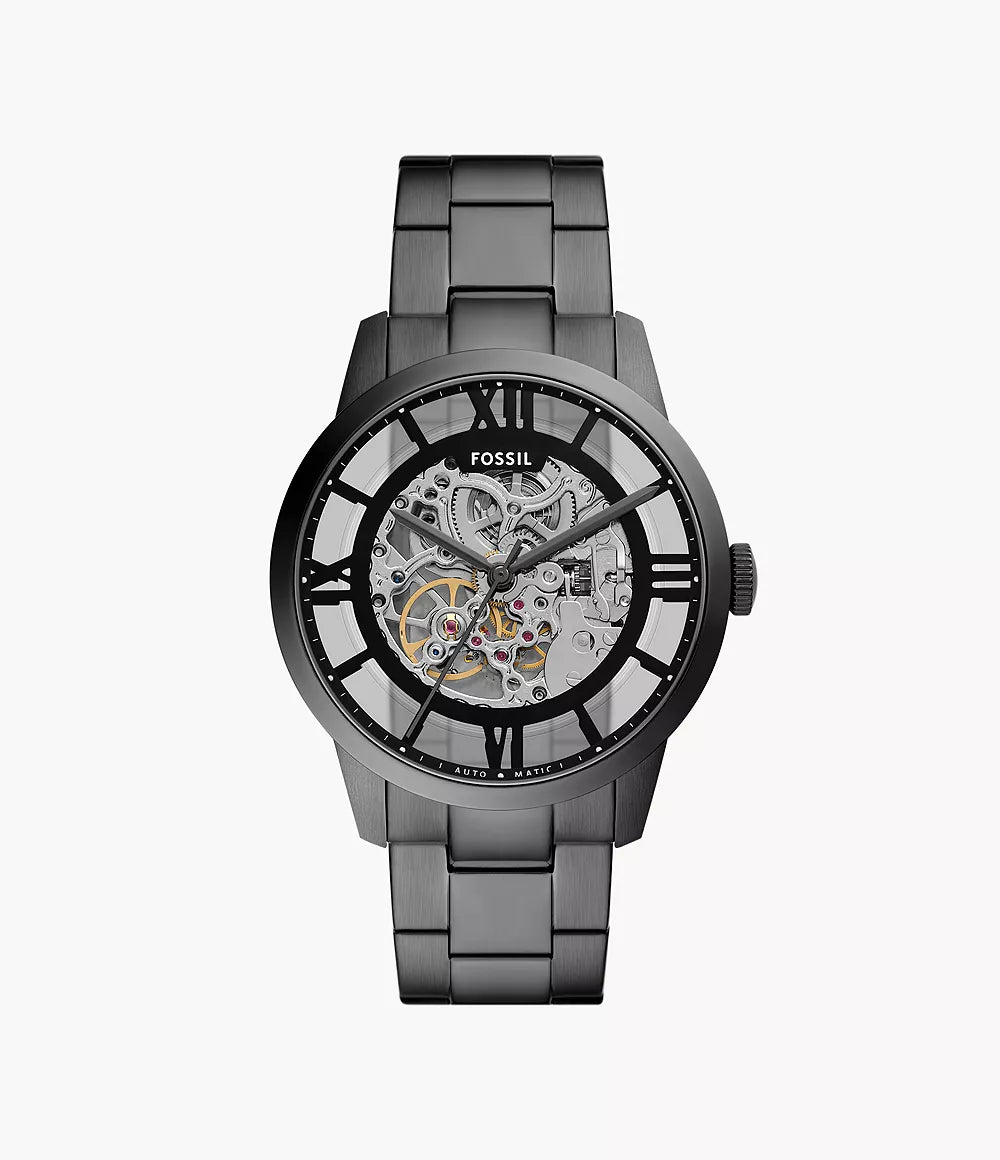 Fossil Townsman 44mm Automatic Smoke Stainless Steel Watch