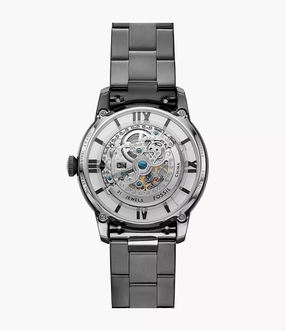 Fossil Townsman 44mm Automatic Smoke Stainless Steel Watch