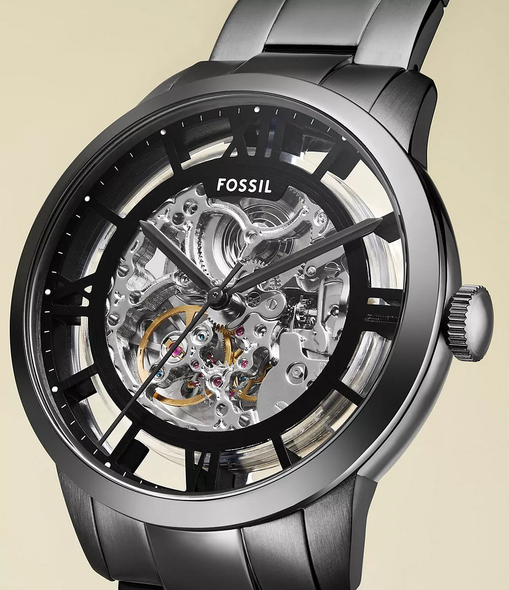 Fossil Townsman 44mm Automatic Smoke Stainless Steel Watch