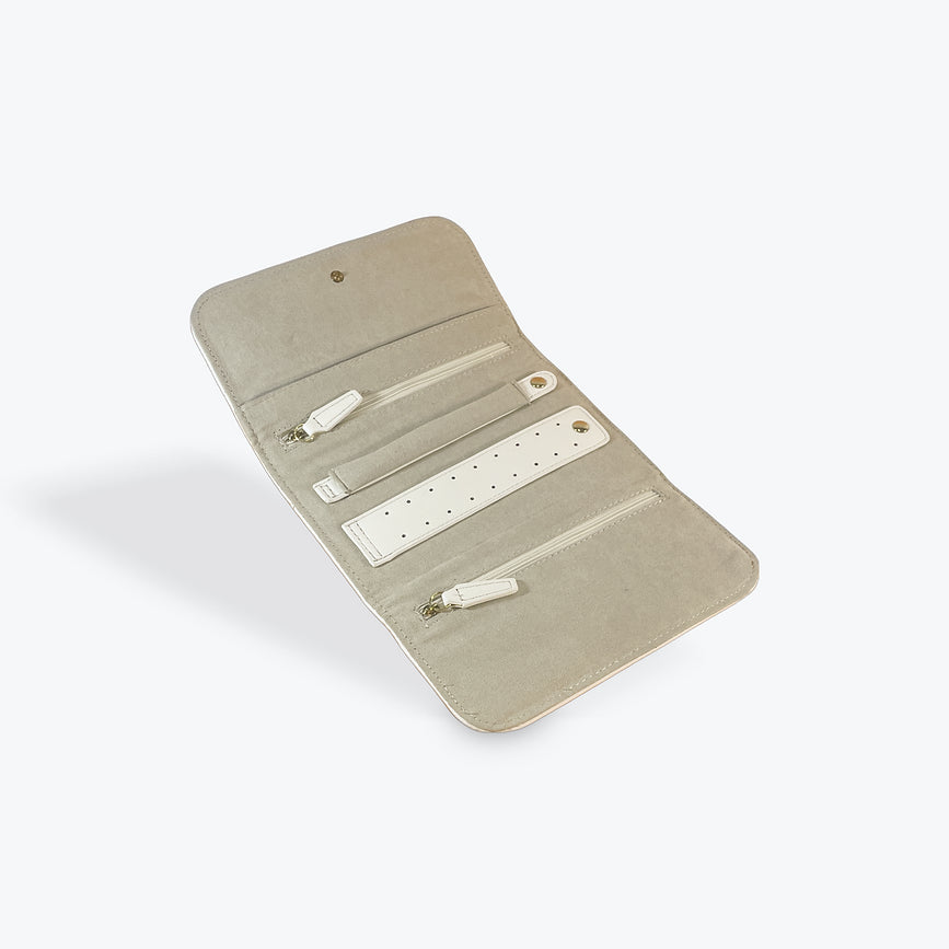 White Jewellery Travel Wallet 205x130x33mm
