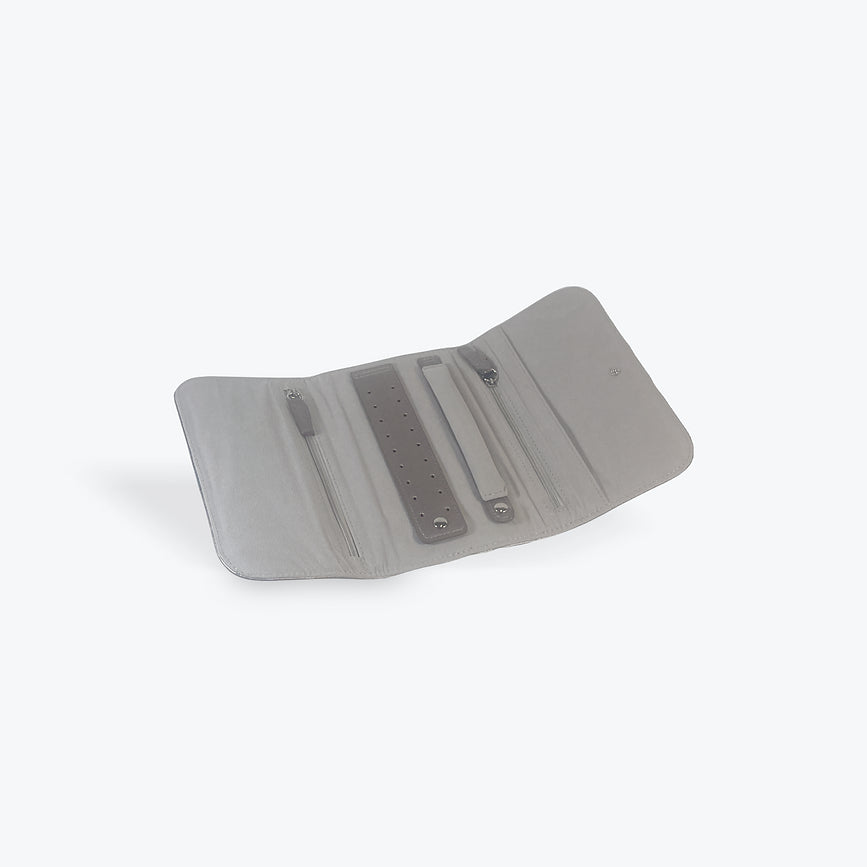 Grey Jewellery Travel Wallet/Silver Lining