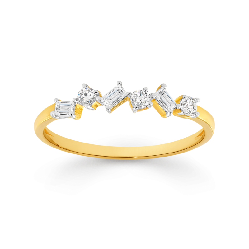 Yellow Gold Diamond Array Ring – Keoghans Showcase