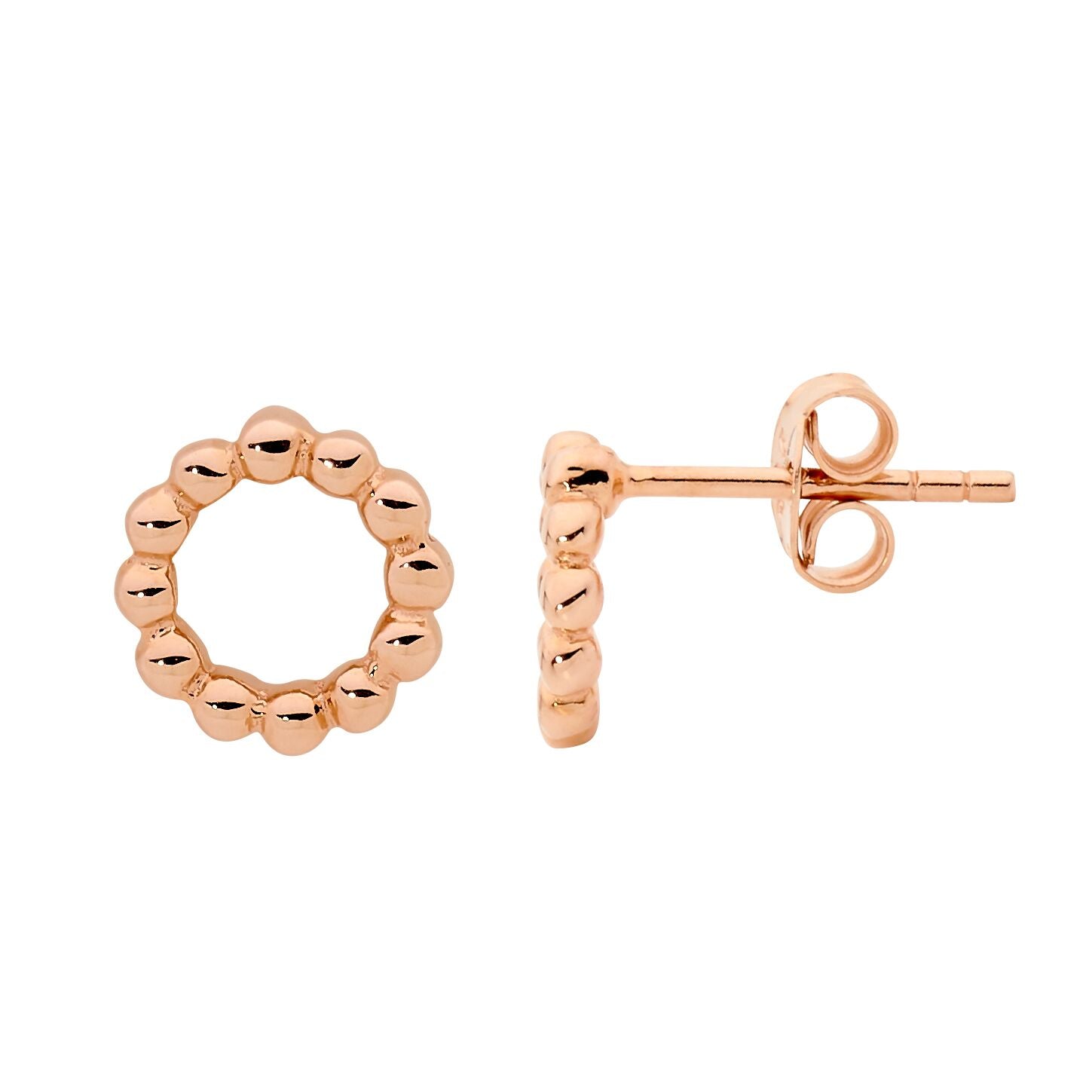 Sterling Silver Gold plated open circel studs